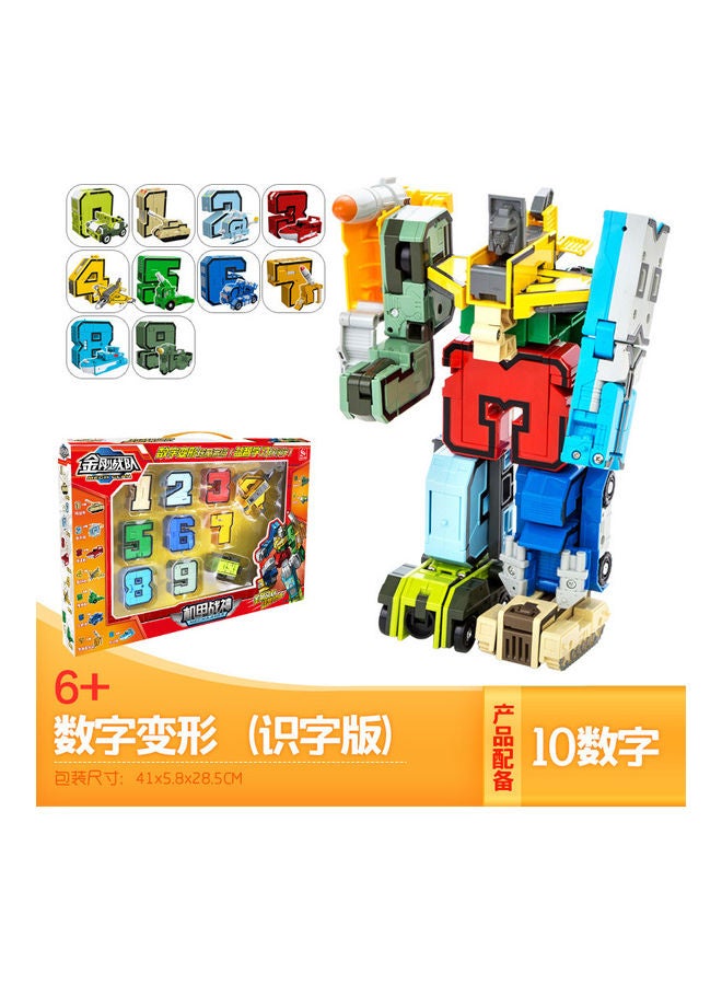 null - 38-Piece Number Building Blocks Deformation Robot Toy 946x946x946cm - Image 1