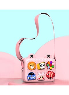 Generic Girls' Cartoon Label Studded Crossbody Bag Pink/Red/Blue  - Image 3