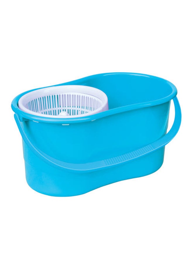 PRINCEWARE - 360 Degree Rotating Plastic Magic Mop With Bucket Set Blue - Image 1