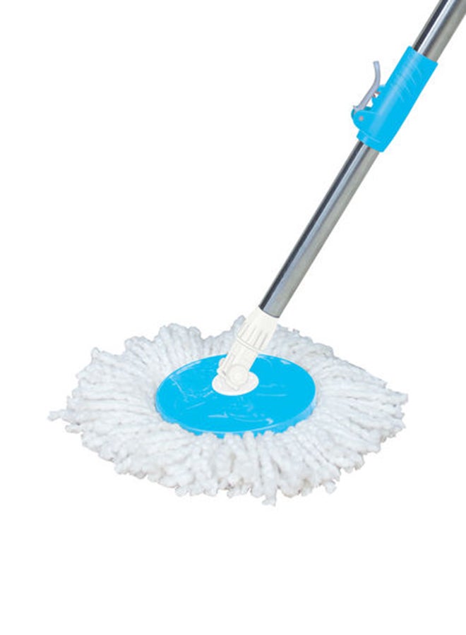 PRINCEWARE - 360 Degree Rotating Plastic Magic Mop With Bucket Set Blue - Image 1