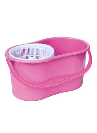 360 Degree Rotation Plastic Magic Mop With Bucket Set Pink 480x275x255mm - v1606310235/N40992894A_1