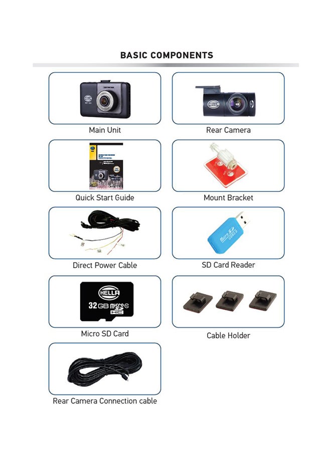 HELLA Rear And Front Dash Cam DR 780 - Image 2