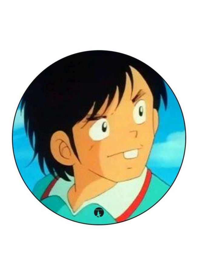 BP Anime Captain Majid Printed Mouse Pad Blue/Beige/Green