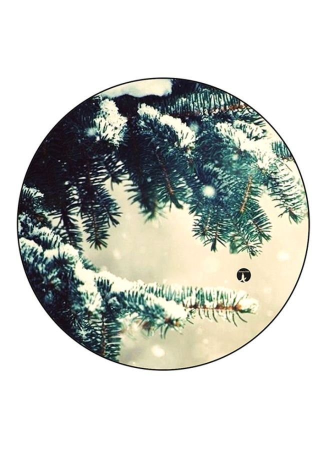 بي بي لوح ماوس بطبعة شجرة بيج/ أخضر/ أبيض