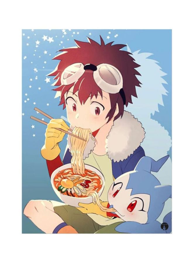 BP The Anime Digimon Mouse Pad Blue/Beige/Red