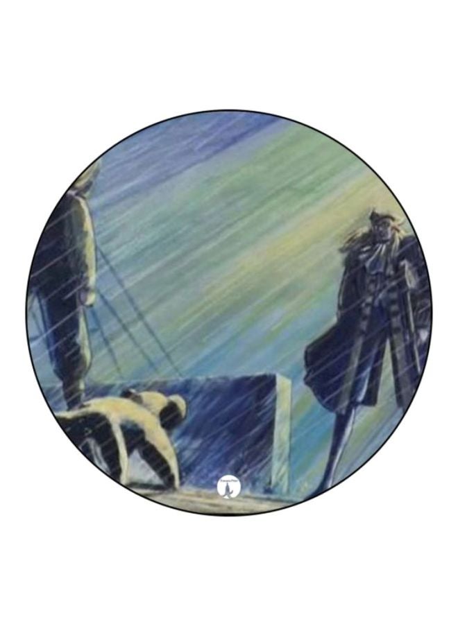 BP The Anime Jazeerat Al Kanz Printed Mousepad Blue/Yellow/Black