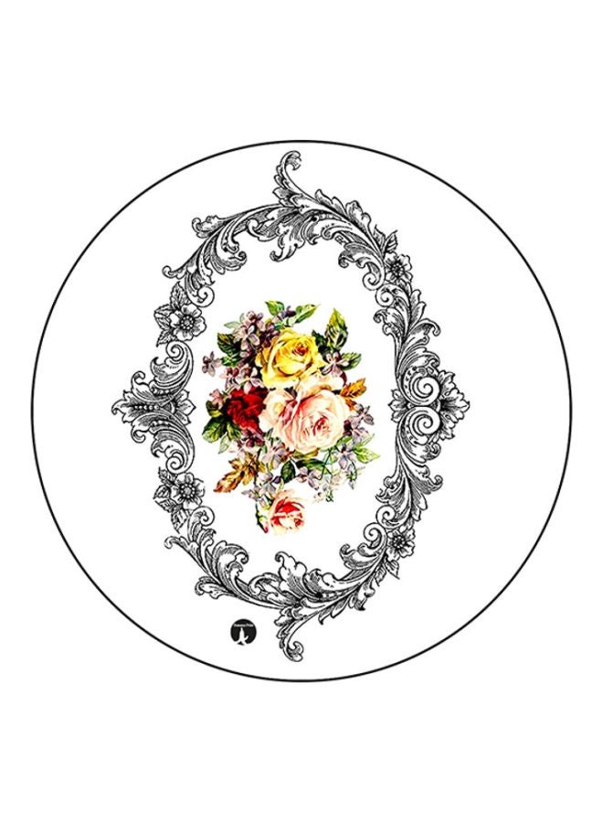 BP Flowers Printed Mouse Pad White/Black/Pink