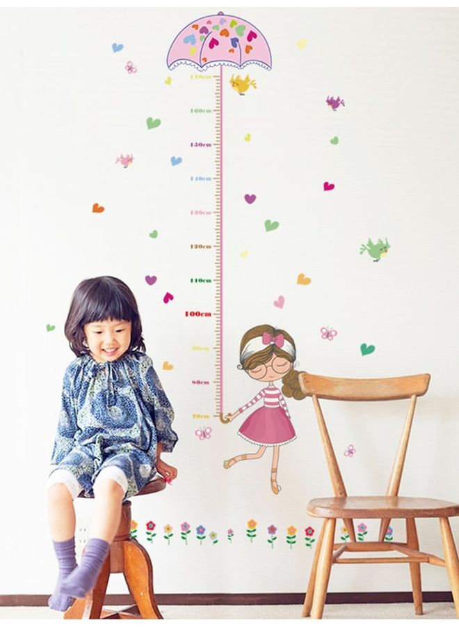 Beauenty Umbrella Pattern Kid's Height Sticker Multicolour 50x70cm  - Image 1