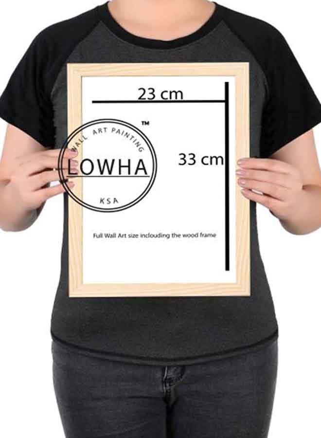 لوحة فنية من قماش الكانفاس مع إطار بطبعة شعار نادي برشلونة رمادي/أصفر/أحمر 23x33سم - Image 3