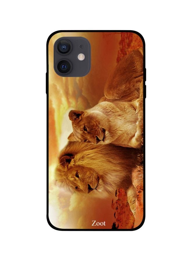 Zoot Lion Printed Case Cover -for Apple iPhone 12 mini Yellow/Brown Yellow/Brown - Image 1