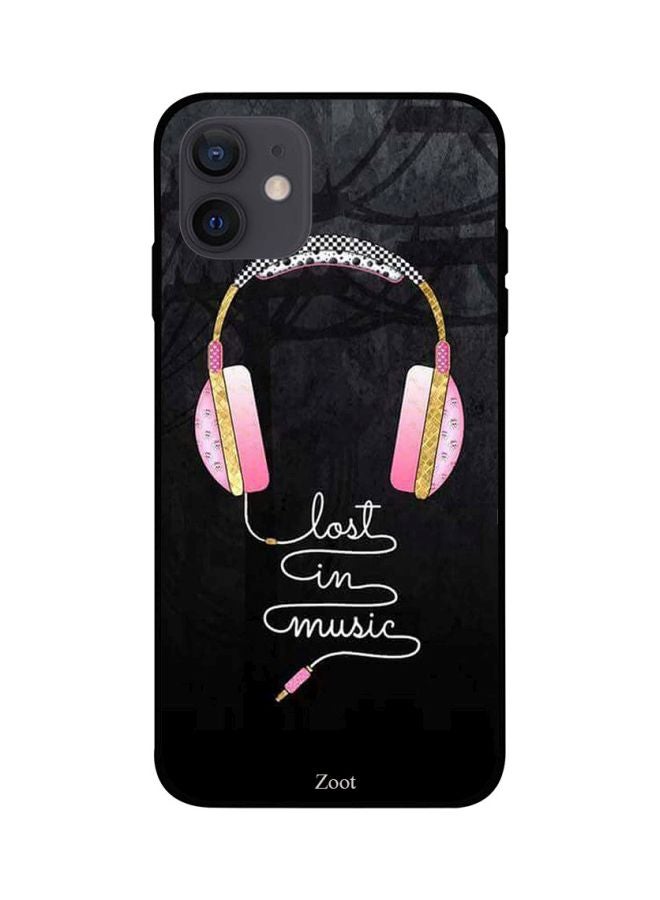 Zoot - Headphone Printed Case Cover -for Apple iPhone 12 mini Black/Pink/White Black/Pink/White - Image 1