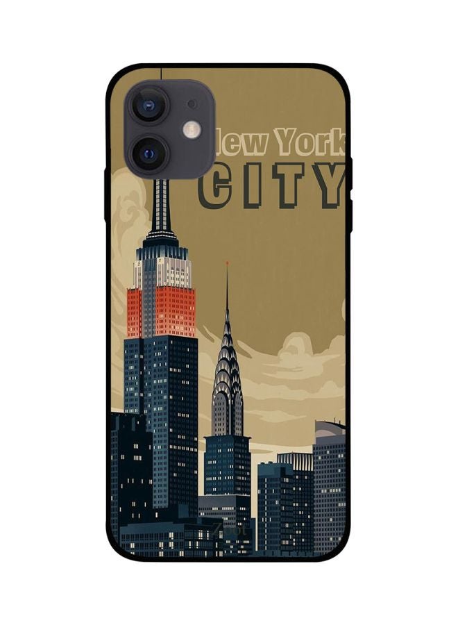 Zoot New York City Printed Case Cover -for Apple iPhone 12 mini Brown/Blue/Red Brown/Blue/Red - Image 1
