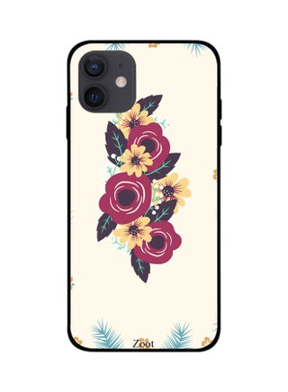 Floral Printed Case Cover -for Apple iPhone 12 mini Beige/Red/Yellow Beige/Red/Yellow - v1606310947/N41774662A_1