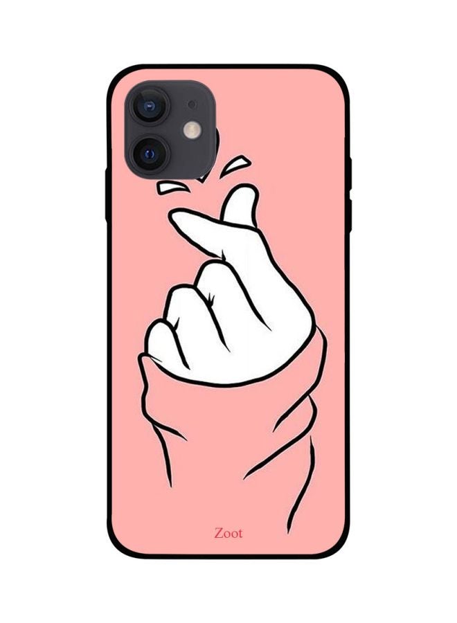 Zoot Fingers Click Printed Case Cover -for Apple iPhone 12 mini Pink/White/Black Pink/White/Black - Image 1