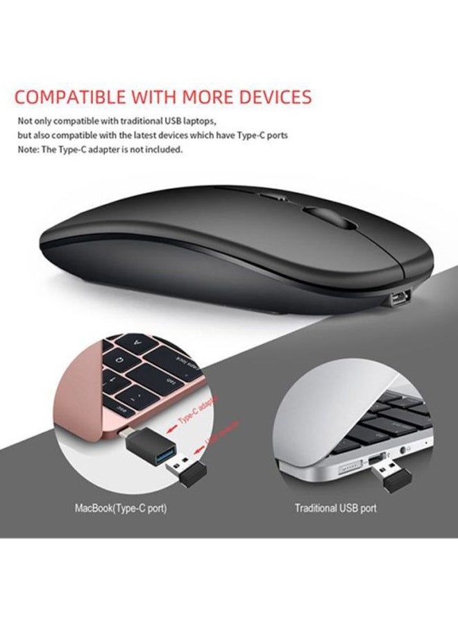 HXSJ Dual Mode Wireless Optical Mouse Black - Image 2