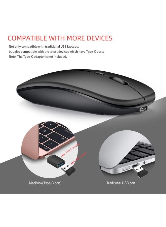 HXSJ Dual Mode Wireless Optical Mouse Black - Image 4
