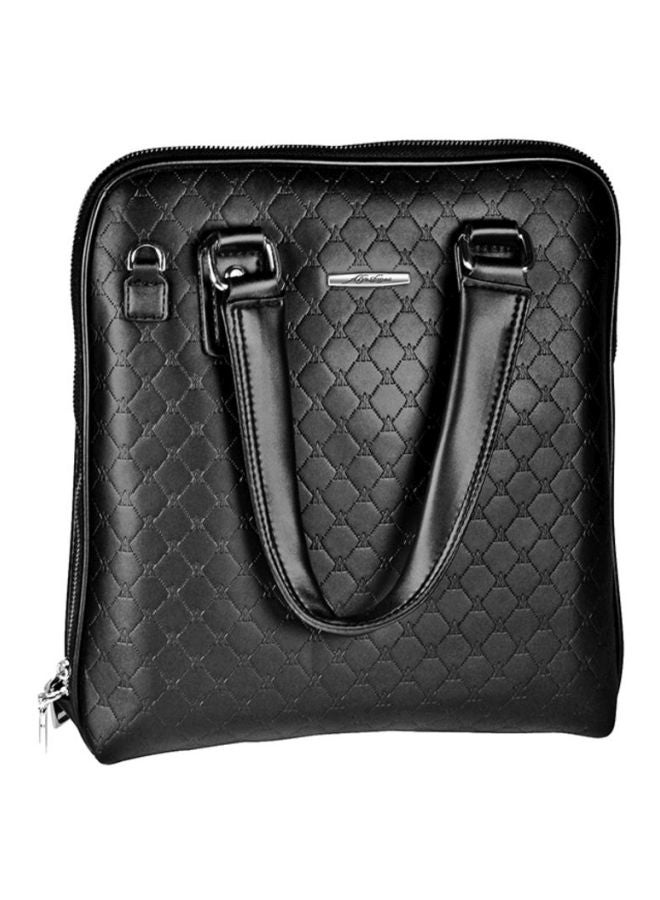 اليشمك حقيبة لابتوب من الجلد الصناعي أسود