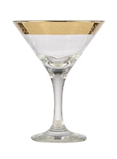 PROMSIZ Set Of 6 Elegant Martini Glasses Gold/Clear  - Image 1