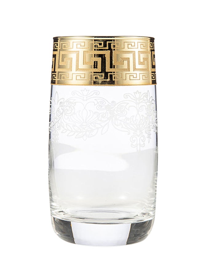 PROMSIZ Set Of 6 Elegant Glasses Gold/Clear - Image 1