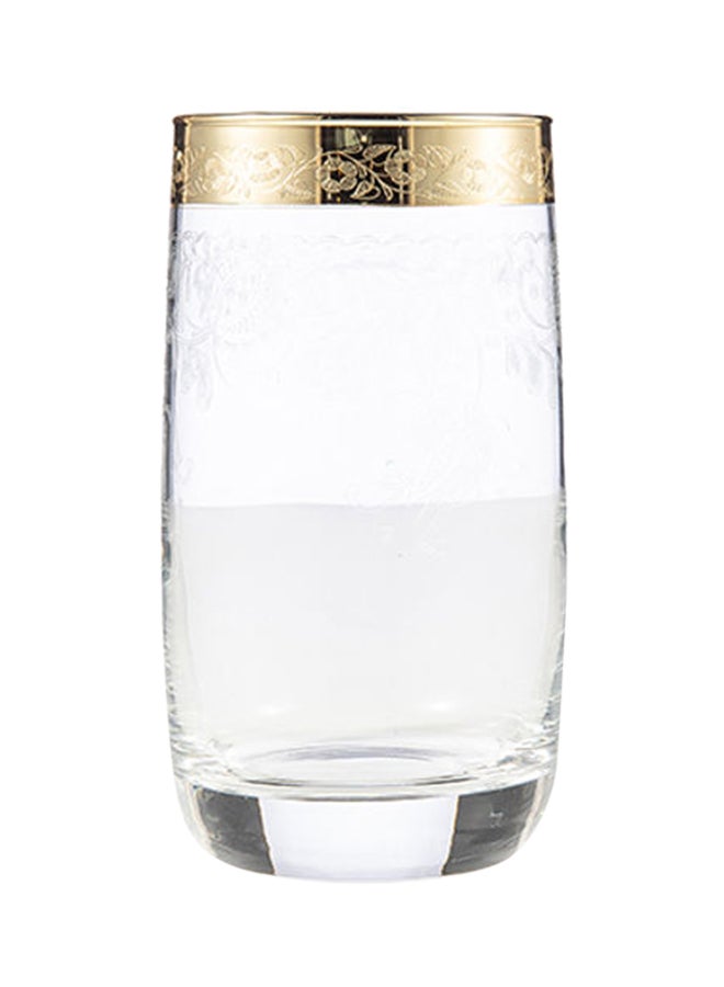 PROMSIZ Set Of 6 Elegant Glasses Gold/Clear - Image 1