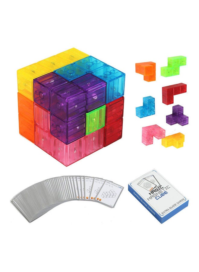 مجموعة مكعبات مغناطيسية مكونة من 7 قطع 9.5x9.5x9.5سم - Image 2