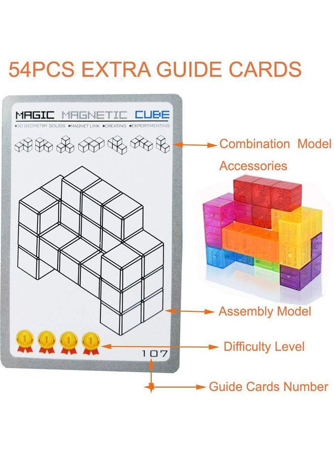 مجموعة مكعبات مغناطيسية مكونة من 7 قطع 9.5x9.5x9.5سم - Image 4