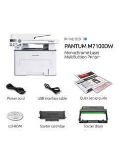 Pantum Monochrome Laser Printer With Copier/Scanner/Wireless Function 16.34x14.37x13.78inch White  - Image 5