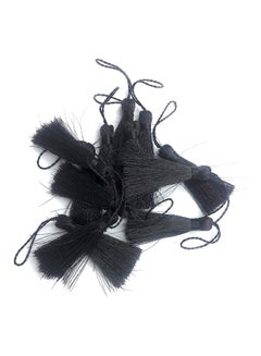 12-Piece Craft Silk Tassels Black 2inch