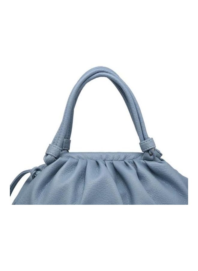 Faux Leather Handbag Blue  - Image 2