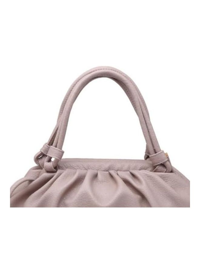 Faux Leather Handbag Pink - Image 2