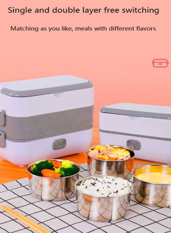 Generic Electric Heating Stainless Steel Lunch Box White/Grey/Silver  - Image 4