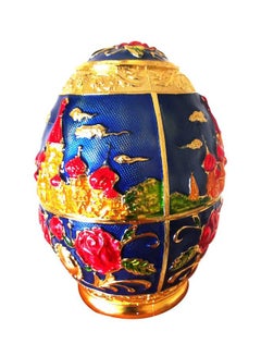 asmat Automatic Toothpick Holder Blue/Red/Gold 10cm  - Image 2