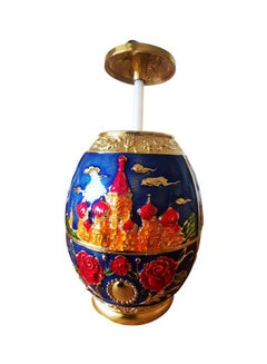 asmat Automatic Toothpick Holder Blue/Red/Gold 10cm  - Image 3