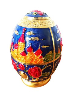 asmat Automatic Toothpick Holder Blue/Red/Gold 10cm  - Image 4