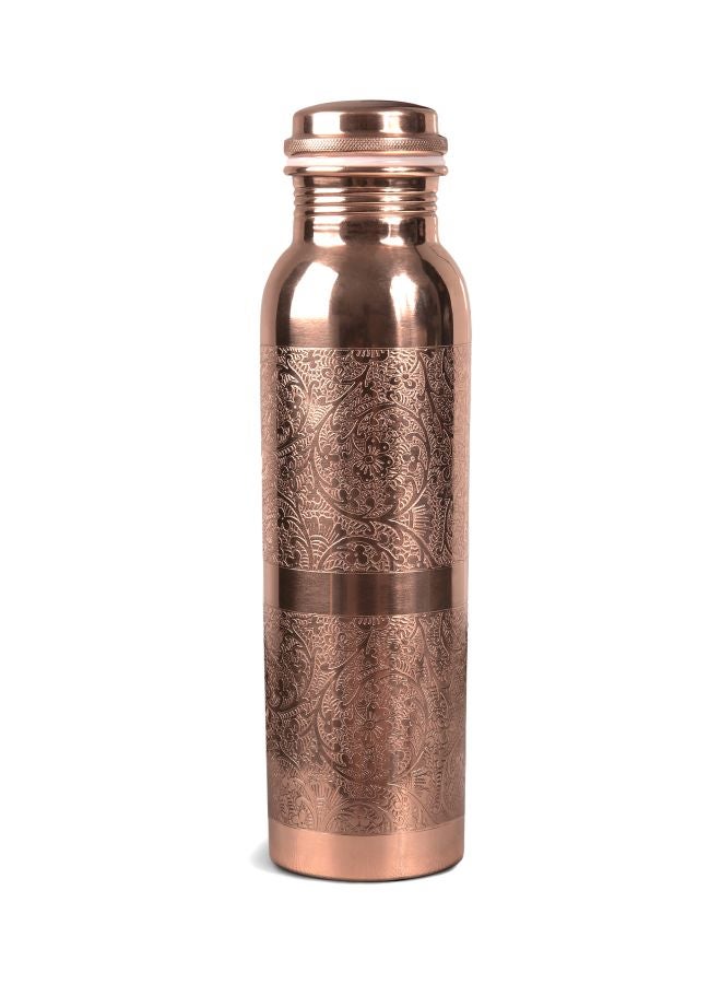 Green Tree - 3-Piece Embossed Water Bottle And Glass Set Gold 8.6x28.2x8.6cm - Image 1