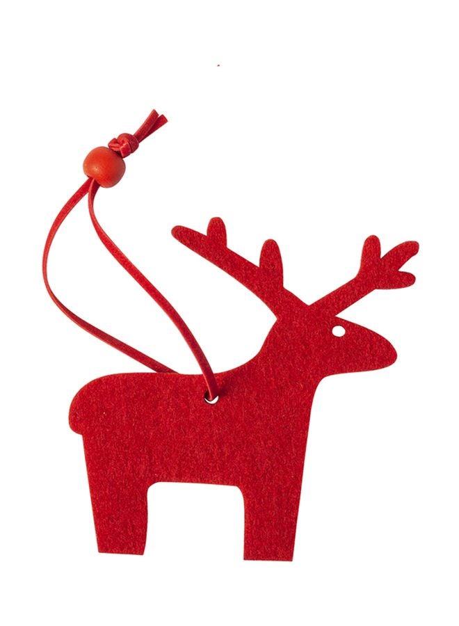 Jinou 3-Piece Reindeer, Star And Christmas Tree Hanging Ornaments Red 11x17x1.2cm - Image 4