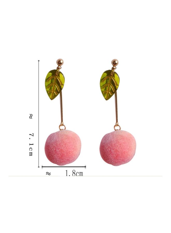 J&J S925 Silver Cherry Design Dangle Earrings - Image 2