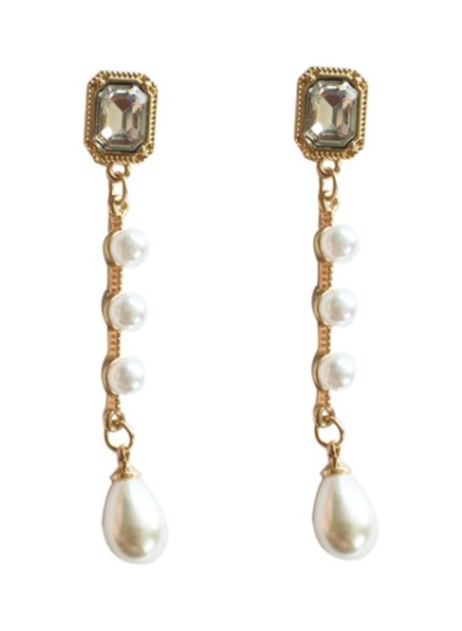 جونسون آند جونسون أقراط متدلية مرصعة باللؤلؤ - Image 1