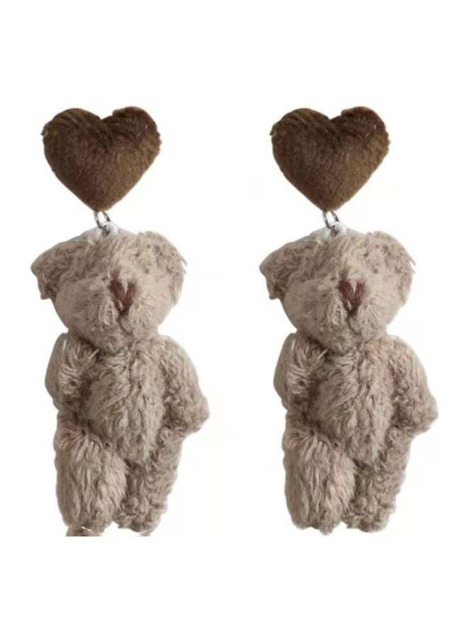 J&J Bear Shaped Dangle Earrings - Image 1