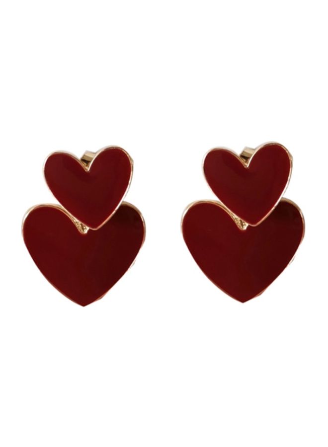 J&J - Heart Shaped Stud Earrings - Image 1