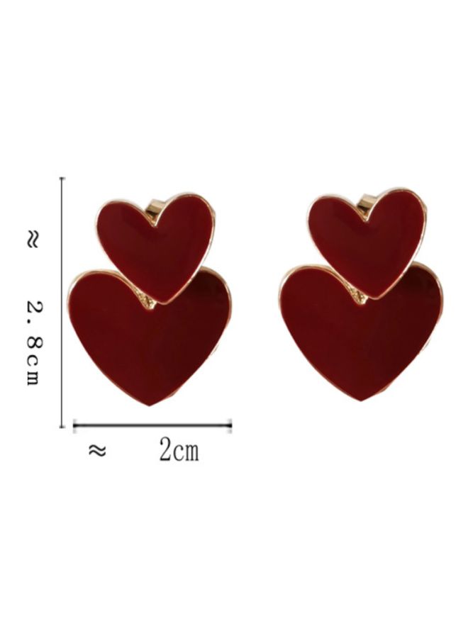 J&J - Heart Shaped Stud Earrings - Image 1