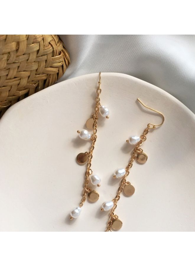 J&J Pearl Studded Dangle Earrings  - Image 2