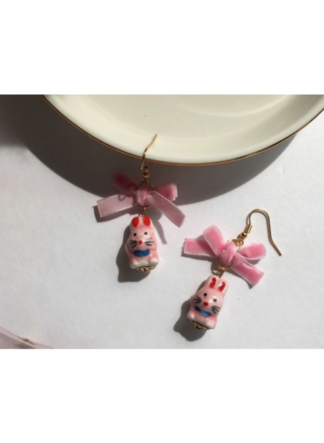 J&J Bow Design Dangle Earrings - Image 4