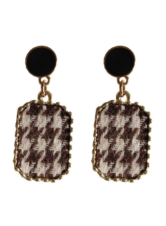 J&J 925 Sterling Silver Geometric Pattern Dangle Earrings  - Image 1