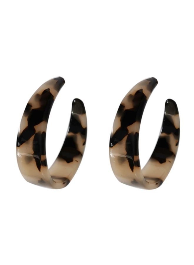 J&J Leopard Printed Hoop Earrings - Image 1