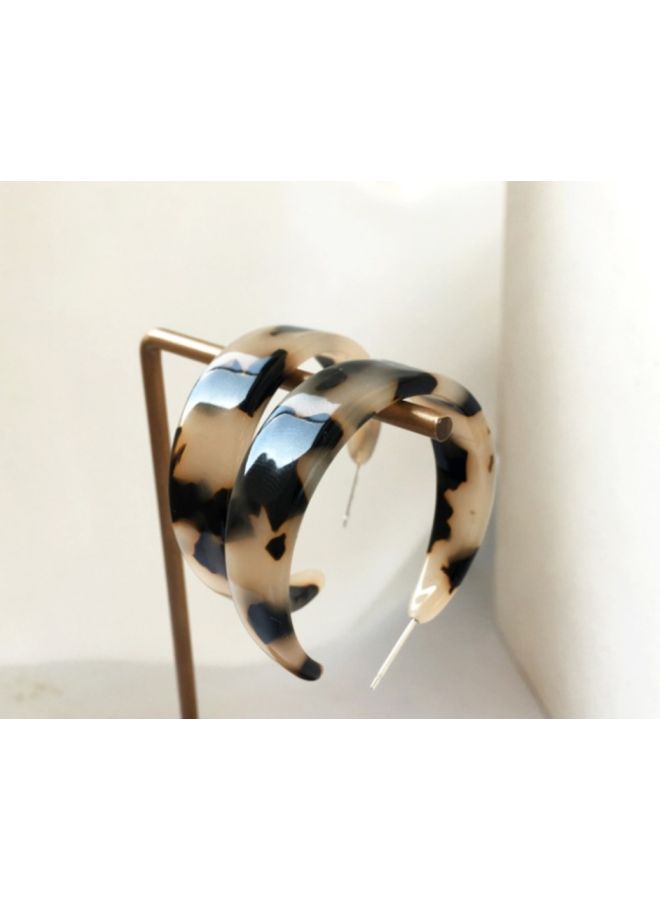 J&J Leopard Printed Hoop Earrings - Image 2