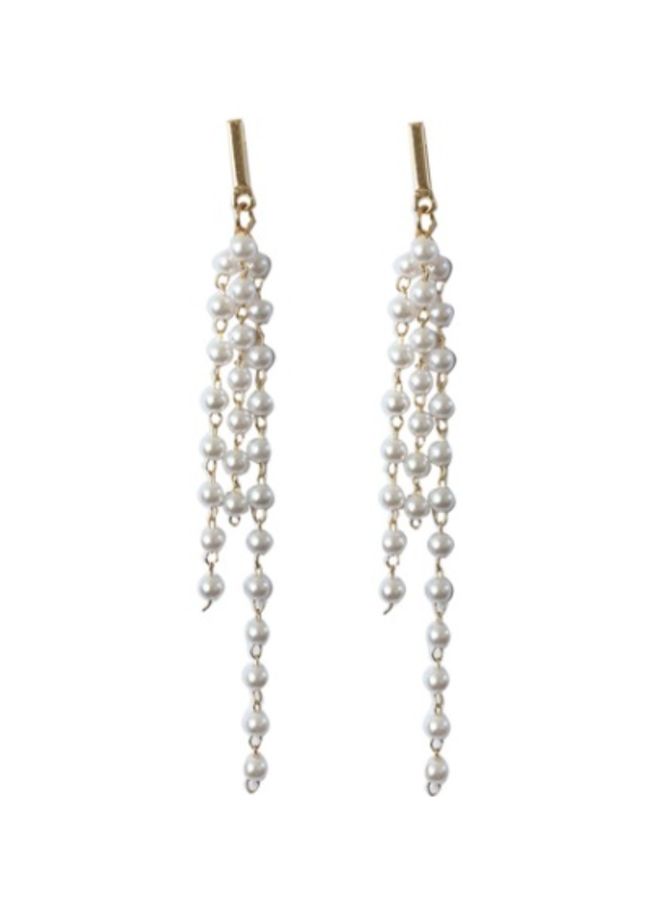 J&J 925 Sterling Silver Pearl Studded Earrings  - Image 1