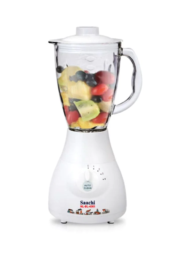 Saachi 3-In-1 Auto Clean Capability Blender 1.5 L 550 W NL-BL-4361-WH White/Clear