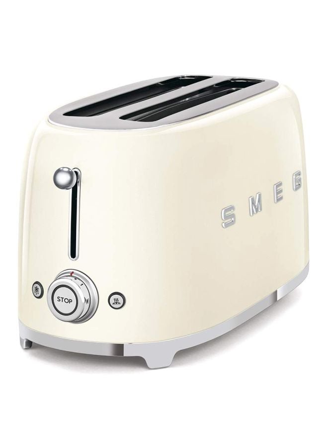 smeg - 4-Slice Toaster 1370 - 1635 1635 W TSF02CRAU Beige/Silver - Image 1