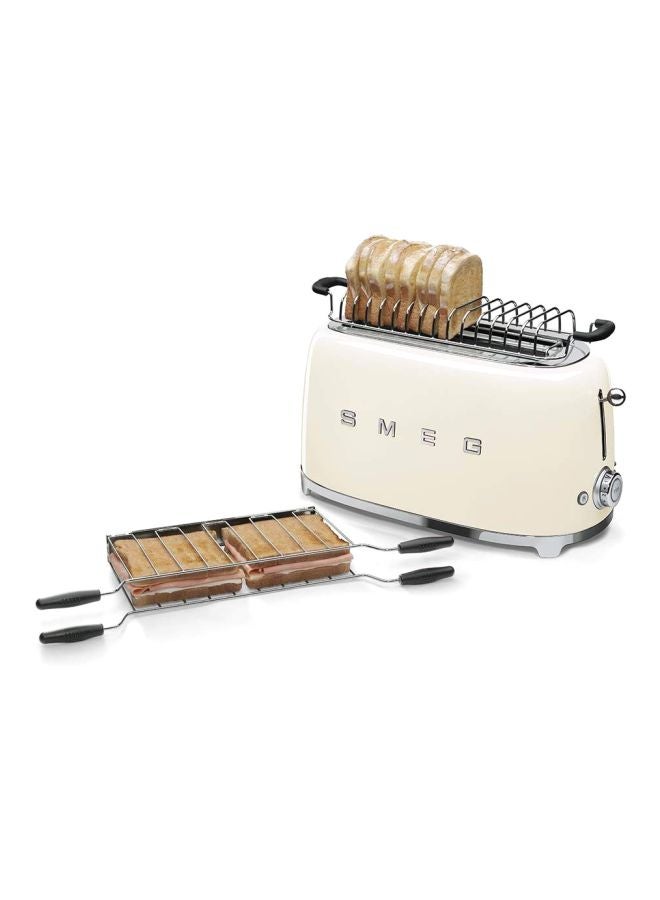 smeg - 4-Slice Toaster 1370 - 1635 1635 W TSF02CRAU Beige/Silver - Image 1
